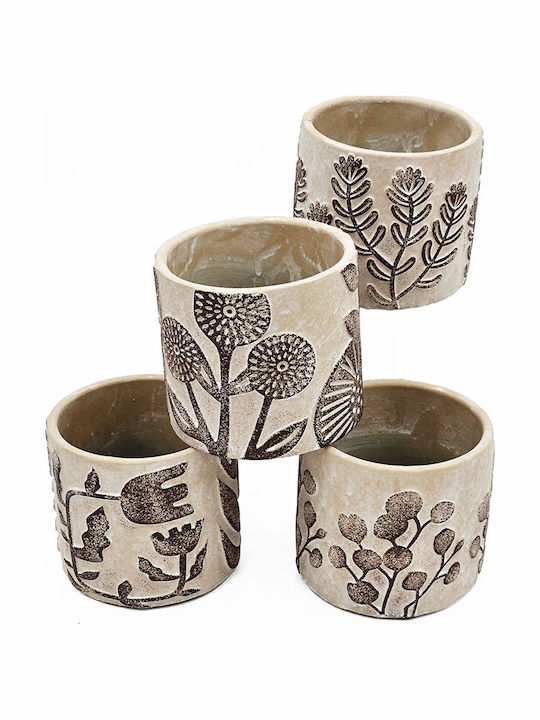 Artekko Cement Planter Concrete Beige 11x11x10cm.