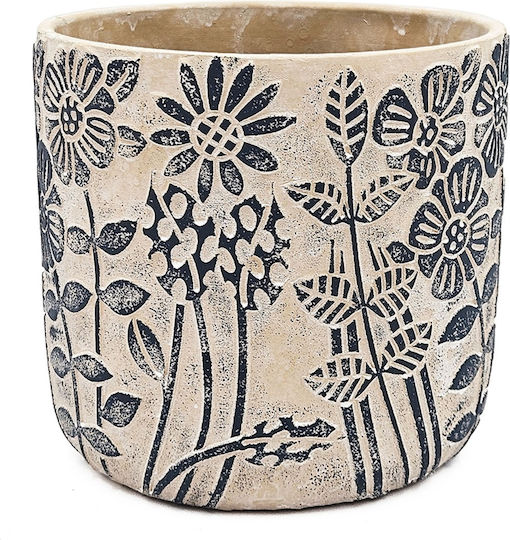 Artekko Cement Саксия Бетон Бежов 18x18x17εκ.