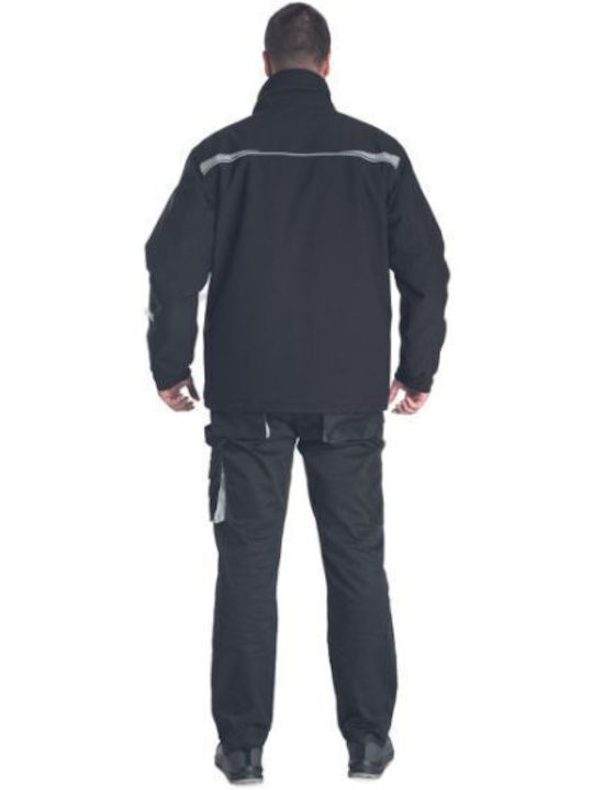 Cerva Work Jacket Cold with Hood Black