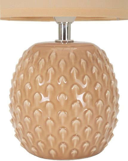 Mauro F Ceramic Table Lamp with Orange Shade and Base