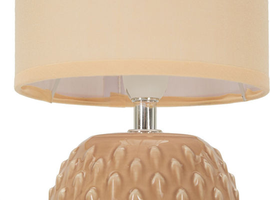 Mauro F Ceramic Table Lamp with Orange Shade and Base