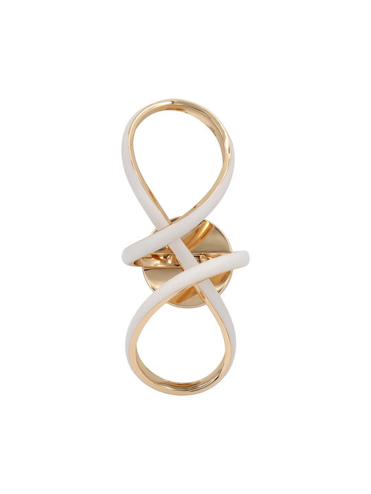 Keskor Modern Leuchte Wand mit Integrierter LED und Warmweißes Licht Gold 13x14x30cm
