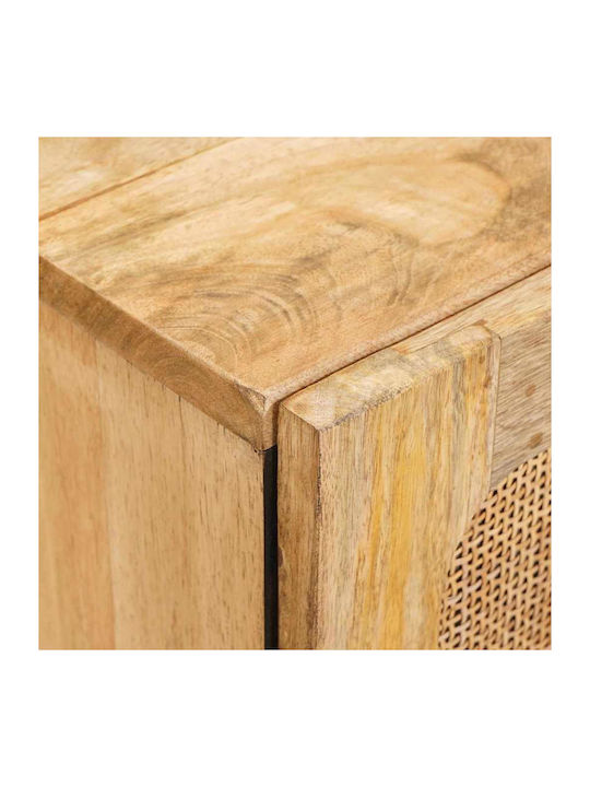 Συρταριέρα Κρεβατοκάμαρας aus Holz & Metall mit 3 Schubladen Coffee 60x33.5x75cm