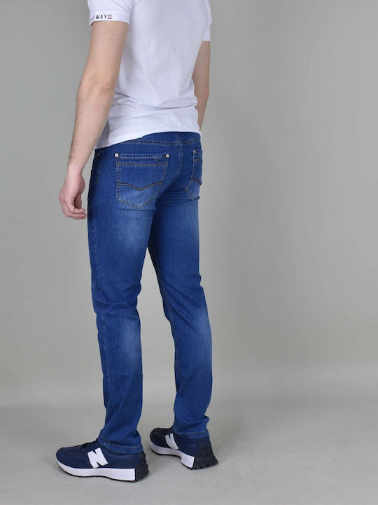 Men's Jeans Pants with Slim Fit Blue