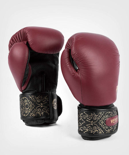 Venum Boxhandschuhe Leder für Kampf Rot