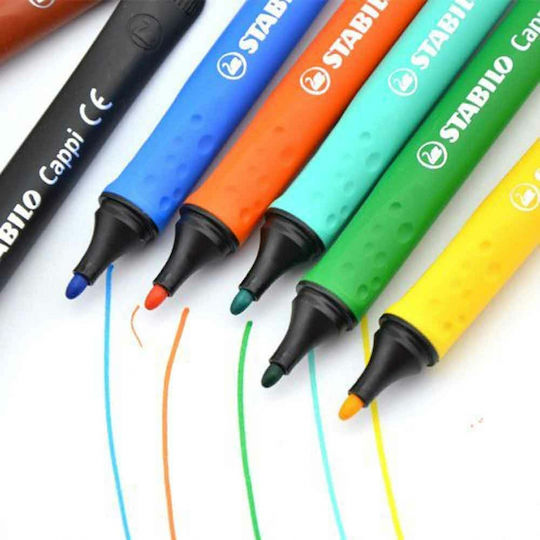 Stabilo Μαρκαδόροι Cappi St168/24-4 1mm Σετ 24 χρώματα