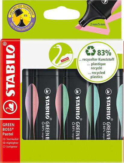 Stabilo Маркер за Подчертаване Green Boss St6070/4-2 Pastel