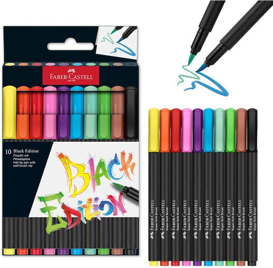 Faber-Castell Μαρκαδόροι Σχεδίου Black Σετ 10τμχ
