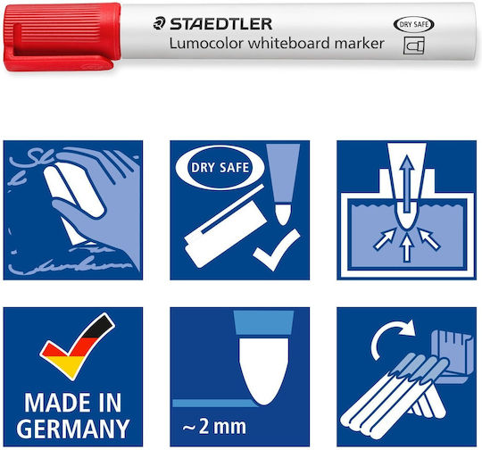 Staedtler Μαρκαδόροι Πίνακα 2mm Σετ 4 χρώματα