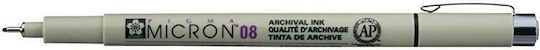 Sakura Pigma Micron 08 Маркер за Рисуване 0.5мм Черен