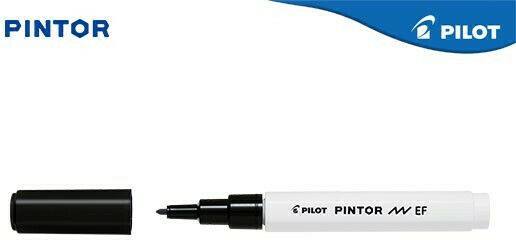 Pilot Pintor Extra Fine Zeichenmarker 0.7mm Black 6Stück