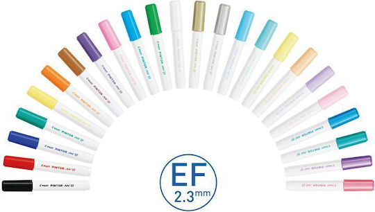 Pilot Pintor Extra Fine Маркери за Рисуване 0.7мм Brown 6бр