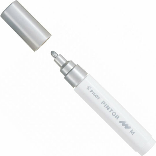 Pilot Permanent Markers 4.5mm Silver 6pcs