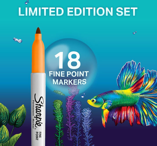 Sharpie Ανεξίτηλοι Μαρκαδόροι Assorted Colours Σετ 6 χρώματα
