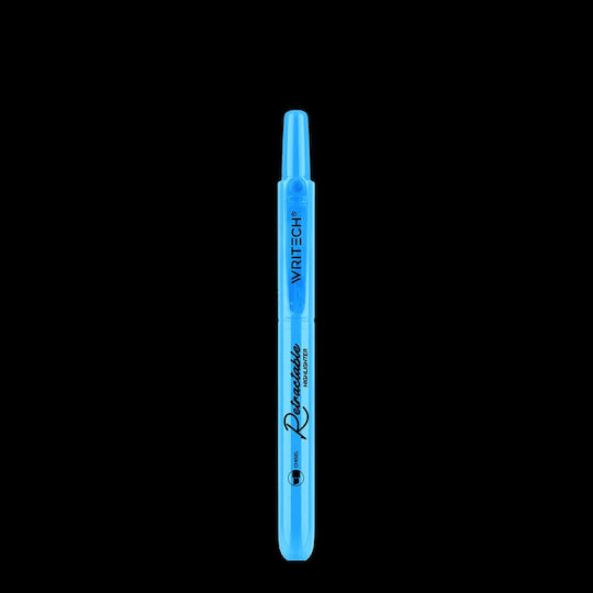 Writech Marker Sublinier Writech Buton Plat 1-4mm Retractabil Neon Albastru 545724