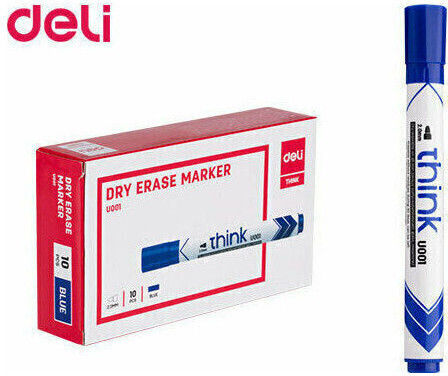 Deli Whiteboard-Marker 2mm Blue 12Stück
