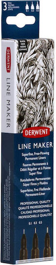 Derwent Design Markers Black 3pcs