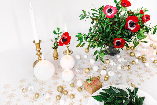 PartyDeco Μπάλα Λευκό 10τμχ
