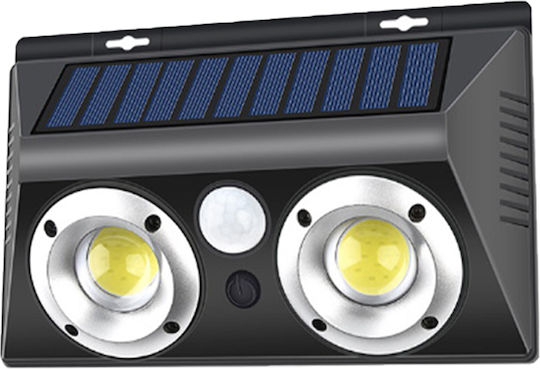 Σετ 12 Επιτοίχια Ηλιακά Φωτιστικά 0.55W 1000lm Ψυχρό Λευκό 5000K με Φωτοκύτταρο 18.8x11.8x5εκ.