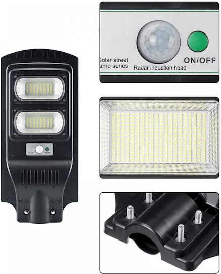 Lampa Lampă Solară Stradală 60W Alb Rece 6500K cu Senzor de Mișcare, Fotocelulă și Telecomandă IP67