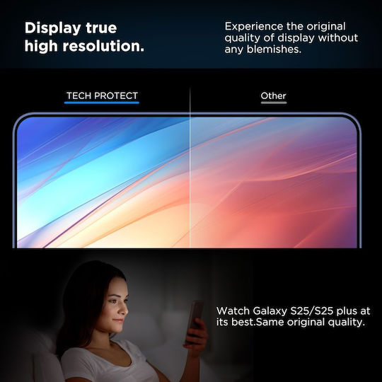 Tech-Protect Закалено стъкло 2бр (Galaxy S25+)