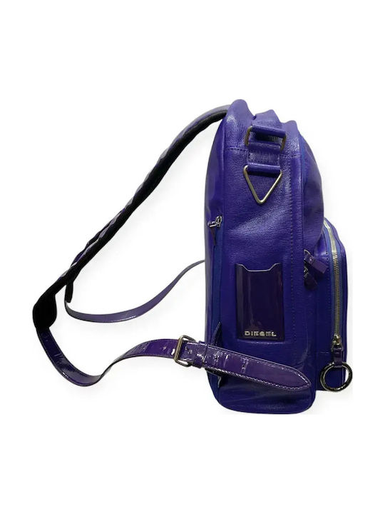 Leather Women's Bag Backpack Purple