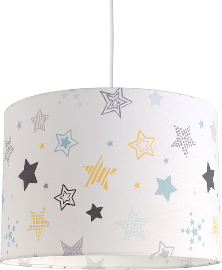 Veis Funky Stars Einfaches Licht Kinderdeckenleuchte Deckenleuchte 60W mit Fassung E27 Weiß 35x24cm