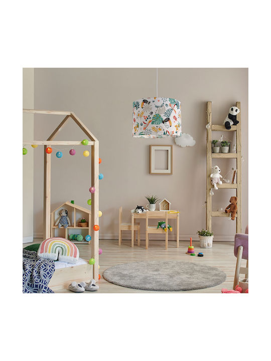 Veis Kids Fabric Single Ceiling Light E27 Multicolour 60W 35x24cm