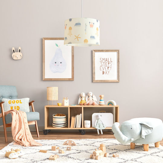 Veis Friends Einfaches Licht Kinderdeckenleuchte Deckenleuchte 15W mit Fassung E27 Beige 35x24cm