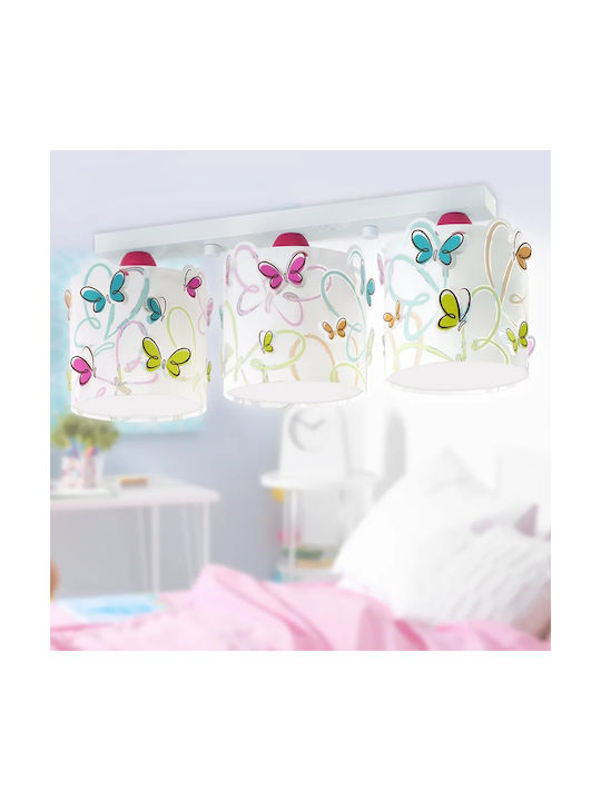 Ango Butterfly Kronleuchter Kinderdeckenleuchte Deckenleuchte montieren 23W mit Fassung E27 Weiß 51cm