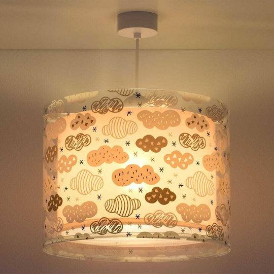 Ango Kids Plastic Single Ceiling Light E27 Clouds Pink 23W