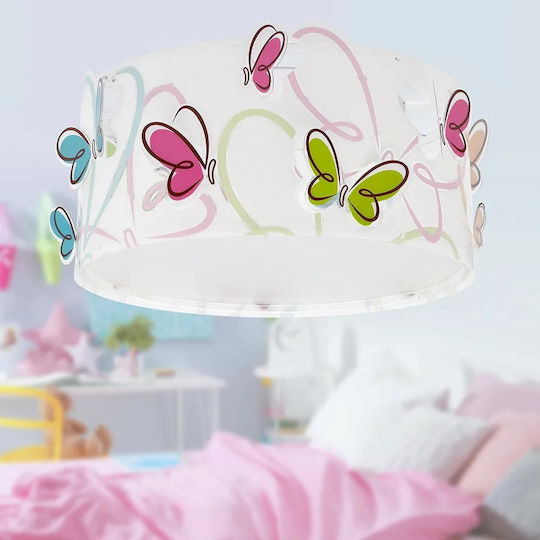 Ango Kids Single Mount Ceiling Light E27 Butterfly Multicolour 23W 35x16.5cm