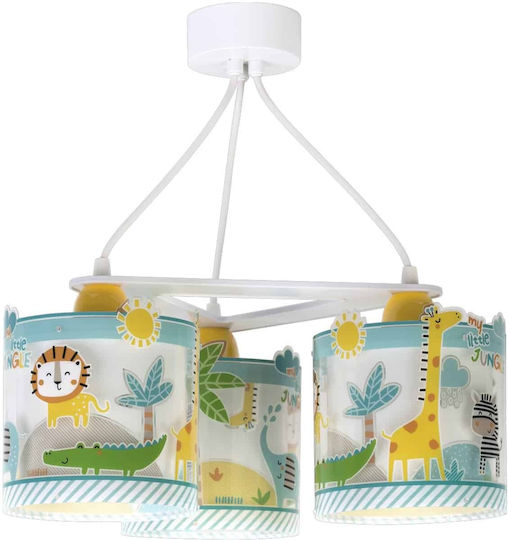 Ango My Little Jungle 3 Kronleuchter Kinderdeckenleuchte Deckenleuchte 23W mit Fassung E27 Mehrfarbig