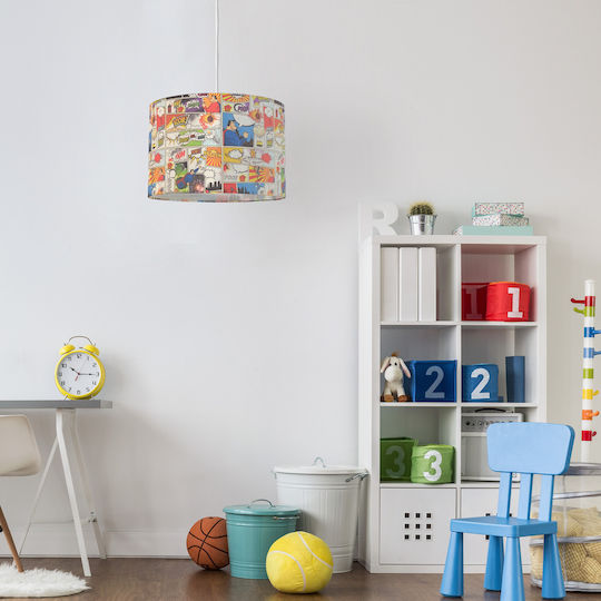 Veis Einfaches Licht Kinderdeckenleuchte Deckenleuchte 15W mit Fassung E27 Mehrfarbig 35x24cm