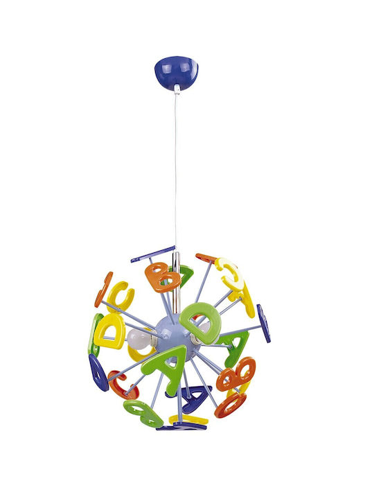 Rabalux Kids Metallic Chandelier Ceiling Light E14 Colorful 40W 40x40cm