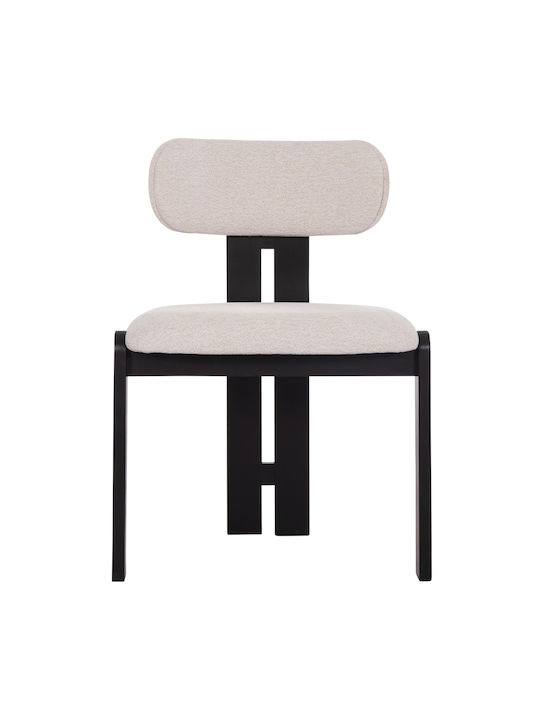 Karvo Dining Room Fabric Chair Ecru 57x50x78cm 2pcs