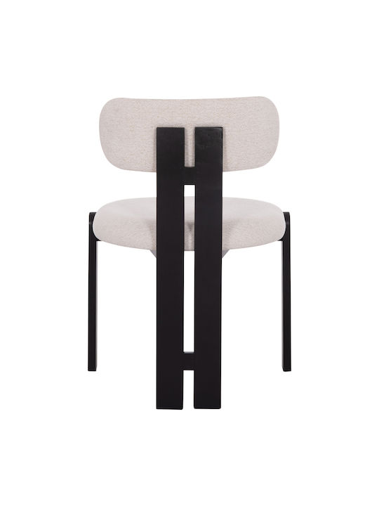 Karvo Dining Room Fabric Chair Ecru 57x50x78cm 2pcs