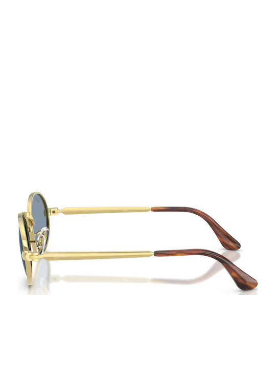 Ray Ban Unisex Sunglasses with Gold Metallic Frame and Gold Lens