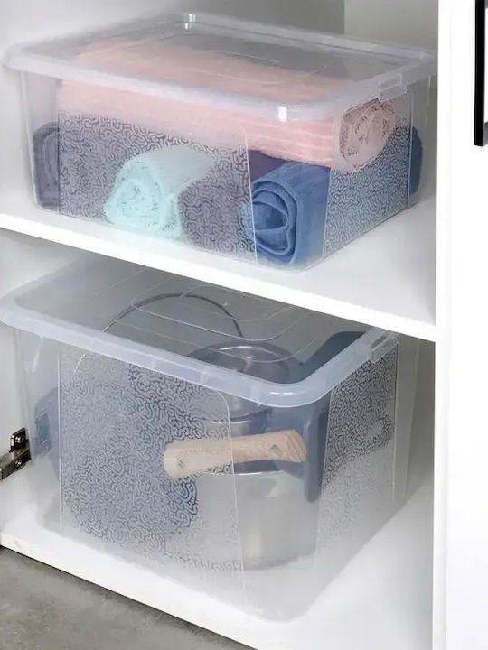 Vilde Vilde Kunststoff Aufbewahrungsbox mit Deckel Transparent 40x33x20cm