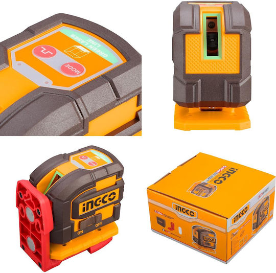Ingco Self-leveling Linear Laser Level Green Beam with Working Range 35m