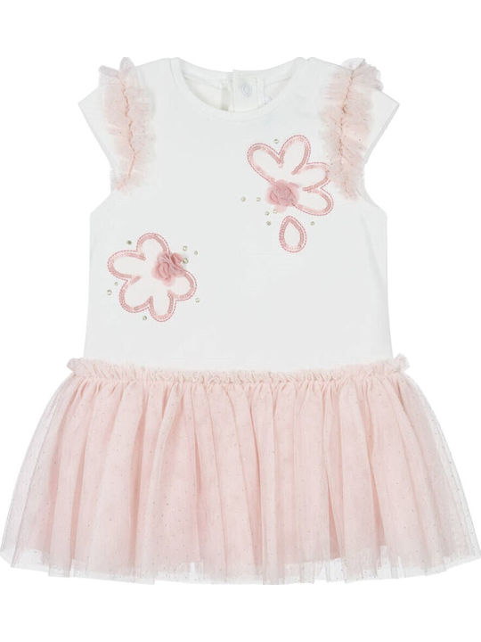 Children's Dress Sleeveless Tulle Pink