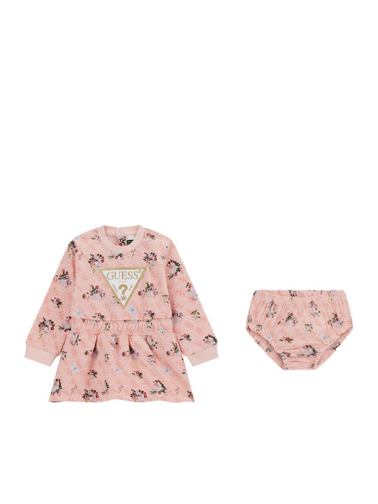Children's Dress Long Sleeve Salmon
