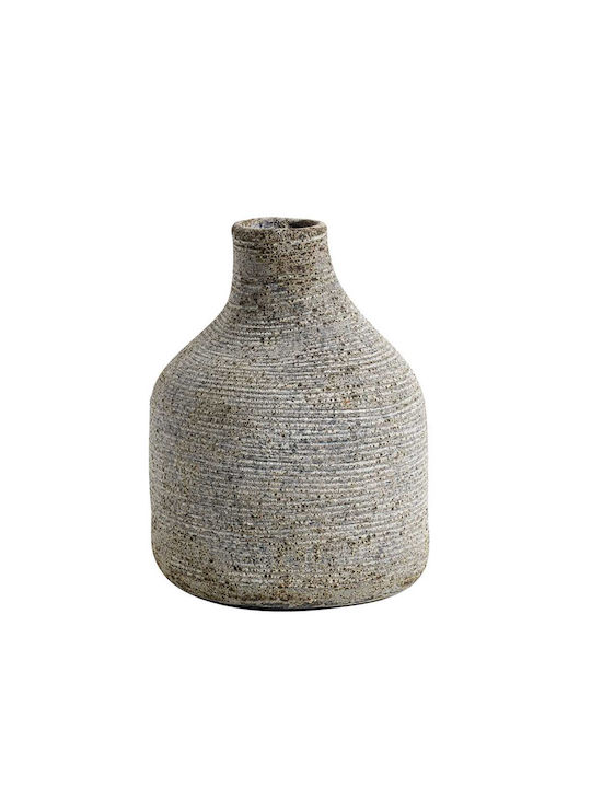 Muubs Διακοσμητικό Βάζο Πήλινο Γκρι Φ13.5xΥ16cm