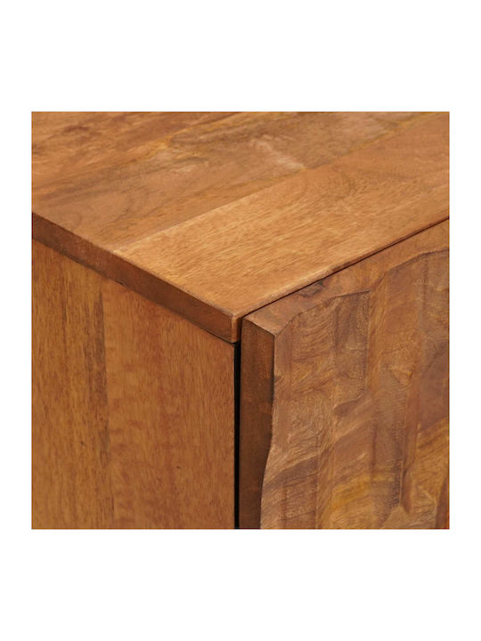 Sideboard made of Wood & Metal with Drawers Acacia Brown Finish 40x33.5x75cm