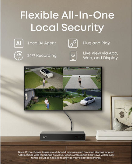 Eufy Sistem de Supraveghere S4 Max 4 Camere Camere IP 8MP cu Recorder NVR & Hard Disk 2TB