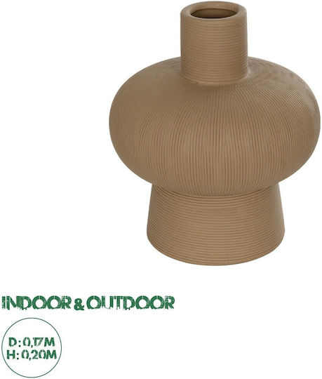 GloboStar Decorative Vase Artificial Garden Corneol Brown 17x17x20cm