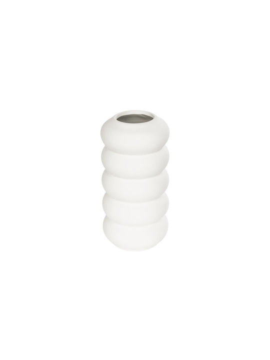 GloboStar Decorative Vase Artificial Garden Nouveau White 8x8x16cm