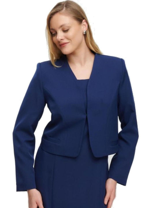 Fibes Short Women's Blazer Blue