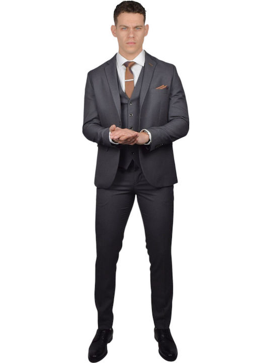 Мъжки Костюм С гиле Anthracite