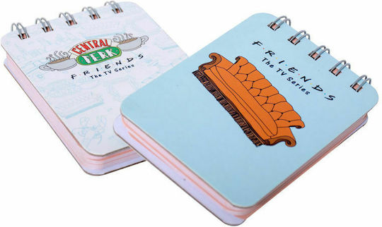 Blue Sky Studios Friends Set 2 Notepad Spiral 100 Sheets A7 with Blank Pages Blue